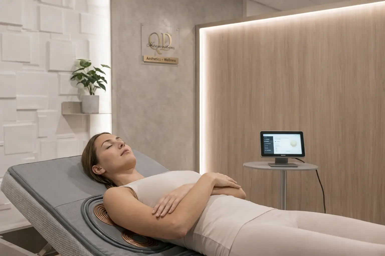 woman having pemf therapy in carson